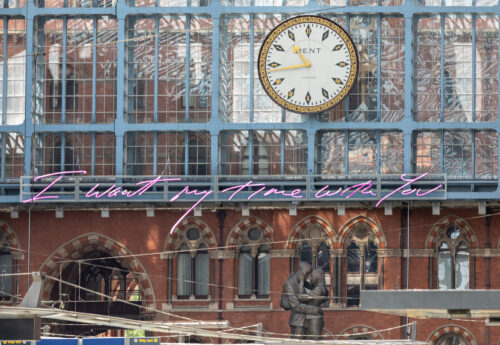 |'I want my time with You' by Tracey Emin in St Pancras Station